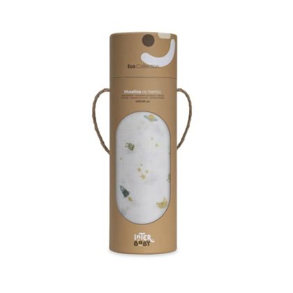 Interbaby Πάνα Αγκαλιάς Μουσελίνας Espacio 120x120cm Σε Κουτί Δώρου