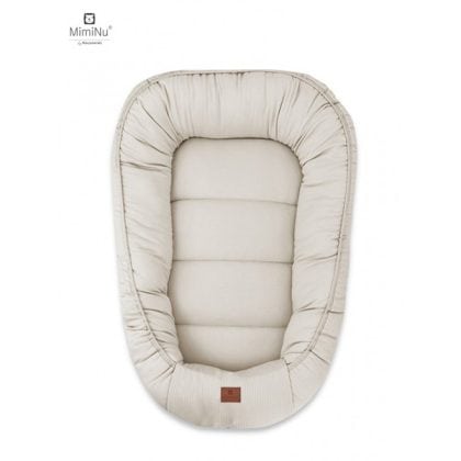 Miminu βρεφική φωλιά Σειράς Soft 100%Βαμβακι Interlock Beige