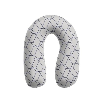 Greco Strom Standard Μαξιλάρι Εγκυμοσύνης Θηλασμού 130cm Honey Comb Grey