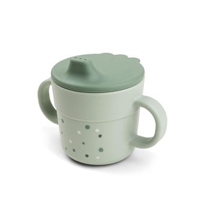 Done by Dear Παιδικό Ποτηράκι με Στόμιο και Λαβές Happy Dots Green