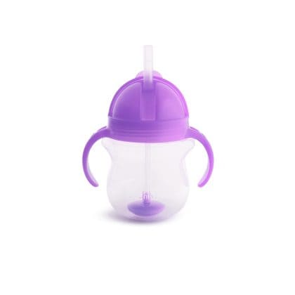 Munchkin Ποτήρι με Καλαμάκι & Βαρίδι που δε Χύνεται Purple
