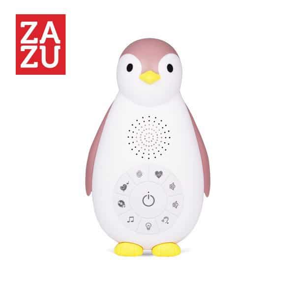 ZAZU Zoe ο Πιγκουίνος συσκευή νανουρίσματος, Bluetooth, φως νυκτός χρώματος ροζ