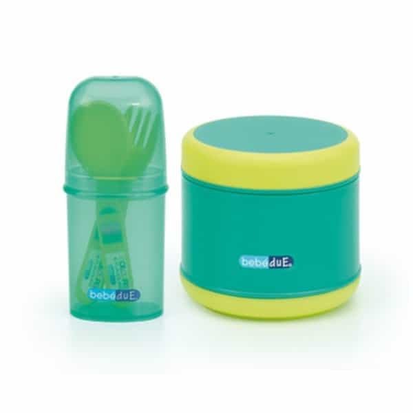 Bebe due σετ θερμός 300 ml, ποτήρι, κουτάλι και πιρούνι