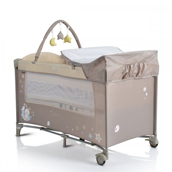 Moni Sleepy παρκοκρέβατο 2 επιπέδων Beige