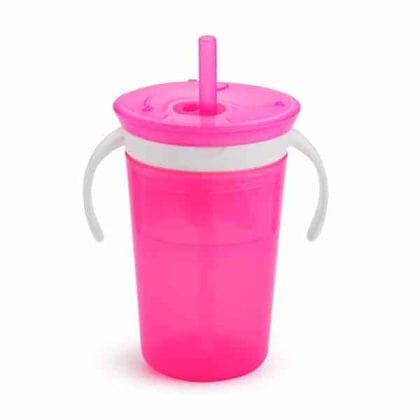 Munchkin Snack and Sip Cup Μπολάκι και Ποτήρι Δύο σε Ένα 266ml (ροζ χρώμα)