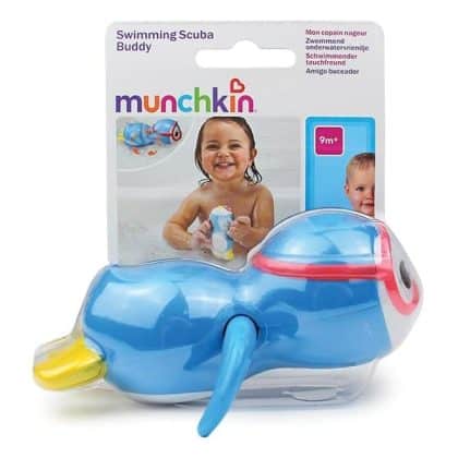 Munchkin Swimming Scuba Buddy Παιχνίδι Μπάνιου Πιγκουίνος Χρώμα Μπλέ 9m+