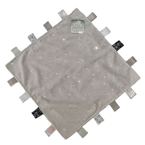 Soft Touch Πανάκι Παρηγοριάς Grey with Silver Moon and Stars