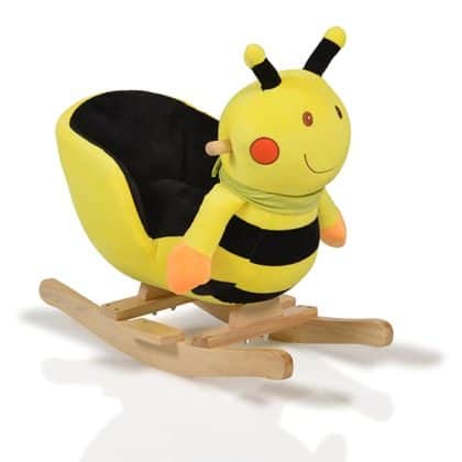 Moni Bee Κουνιστό Ζωάκι Μελλισούλα με Ήχους και Ξύλινη βάση