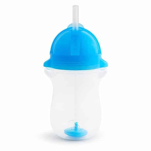 Munchkin Ποτήρι με Καλαμάκι & Βαρίδι Tip & Sip Tall 296ml. Blue