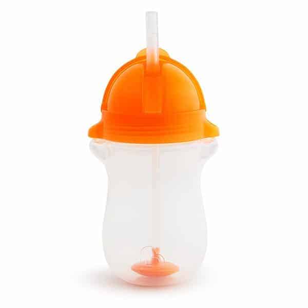 Munchkin Ποτήρι με Καλαμάκι & Βαρίδι Tip & Sip Tall 296ml. Orange