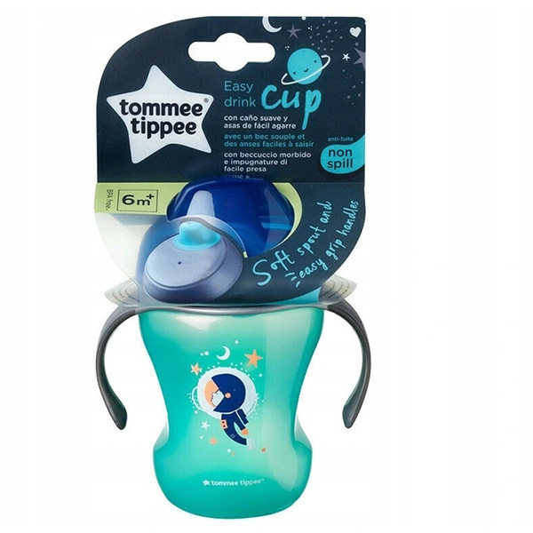 Tommee Tippee Παιδικό Ποτηράκι με Λαβές και Καλαμάκι "Easy Drink" από Πλαστικό 230ml για 6m+