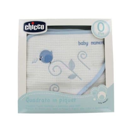 Chicco Μπουρνούζι Τριγωνακι Γαλαζιο Λευκό