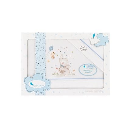 Interbaby Σετ Σεντόνια Κούνιας Elephant Blue