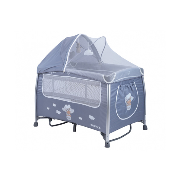 Kikkaboo Παρκοκρέβατο Αλουμινίου 2 Layers με αλλαξιέρα Bear Grey