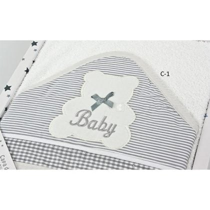 Gamberritos Μπουρνούζι Τριγωνακι Baby Grey