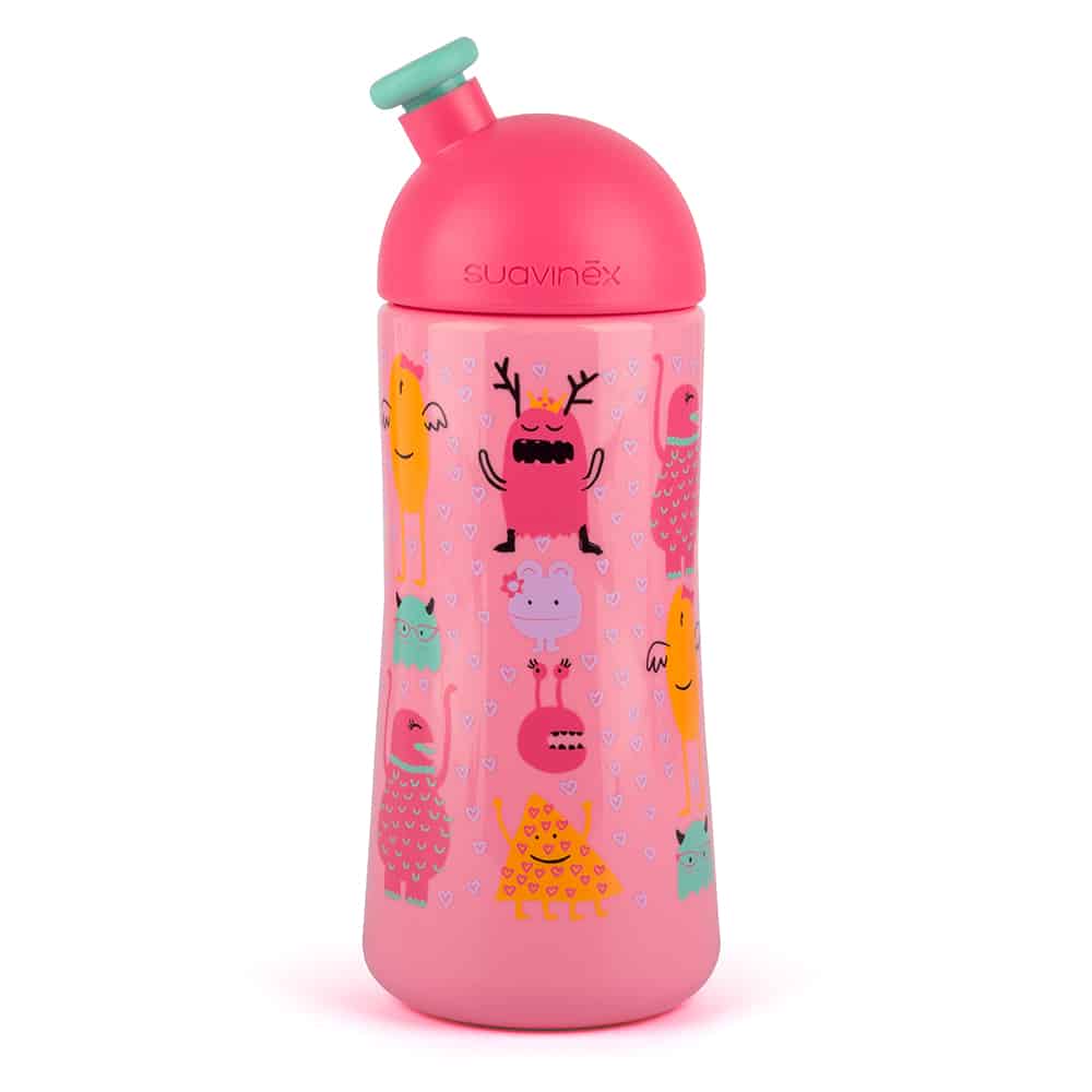 Suavinex Παγούρι 360 ml Third Bottle Booo! Pink 12m+
