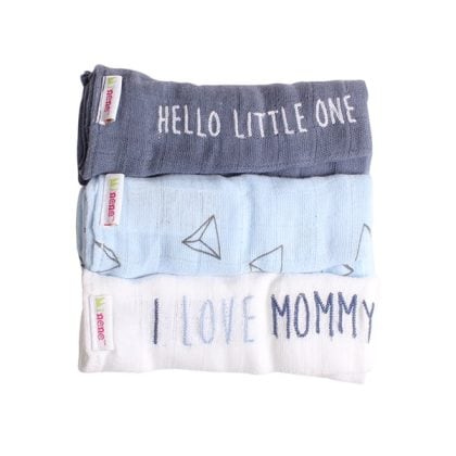 Minene Μουσελίνες Σετ των 3 (I love mummy - daddy )