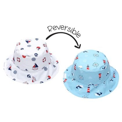 Flapjackkids Καπέλο Διπλής Όψης UPF 50+ – Nautical 6-24m
