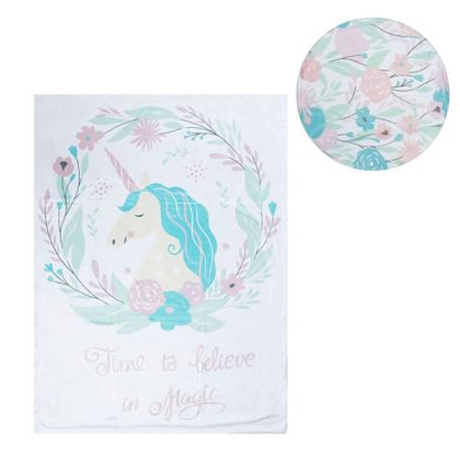 Soft Touch Κουβέρτα Αγκαλιάς Unicorn - Floral
