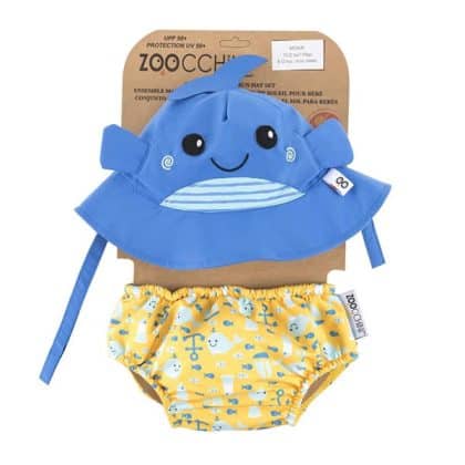 Zoocchini Σετ Μαγιό και Καπέλο UPF50+ Φαλαινάκι 12-24m