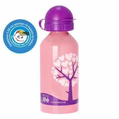 ecolife Mεταλλικό ανοξείδωτο μπουκάλι παγούρι 500ml Love Tree