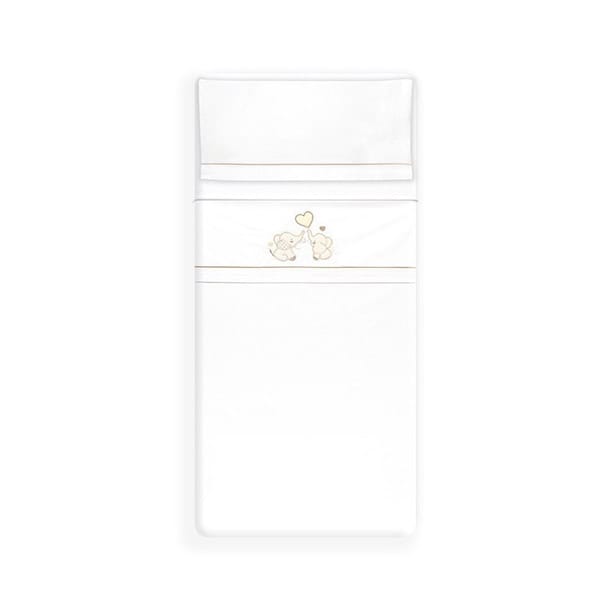 Interbaby Σετ Σεντόνια Κούνιας Elefants beige