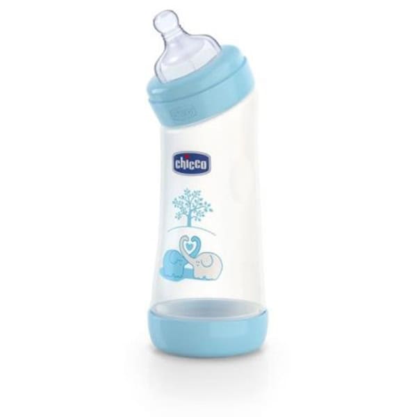 Chicco First Angled Well-Being Bottle 0m+ Blue (250ml) - Μπιμπερό με Κλίση