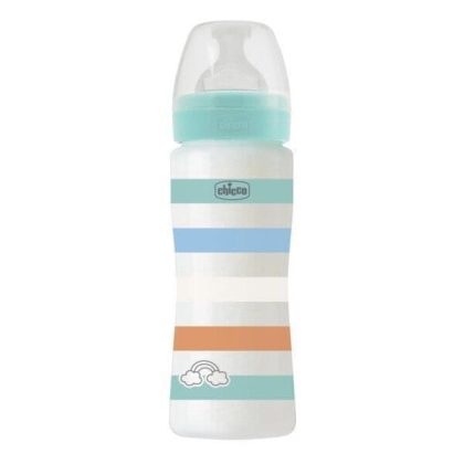 Chicco Πλαστικό Μπιμπερό Well Being Κατά των Κολικών με Θηλή Σιλικόνης 330ml για 4+ μηνών