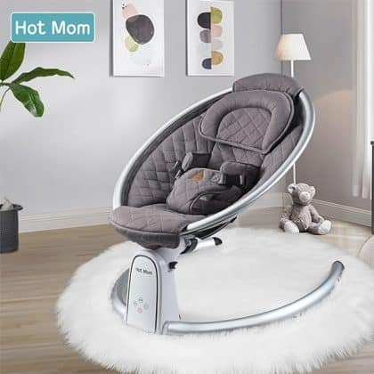 HotMom Ρηλάξ-Κούνια Ηλεκτρικό Γκρι