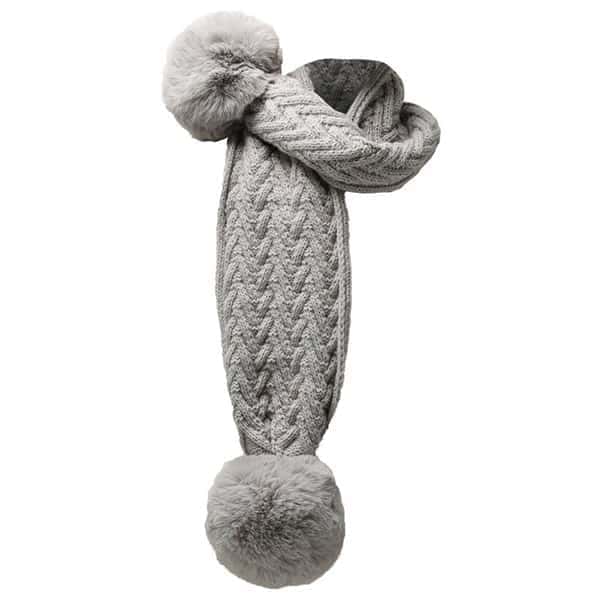Soft Touch Βρεφικό Κασκόλ Pom Pom Grey