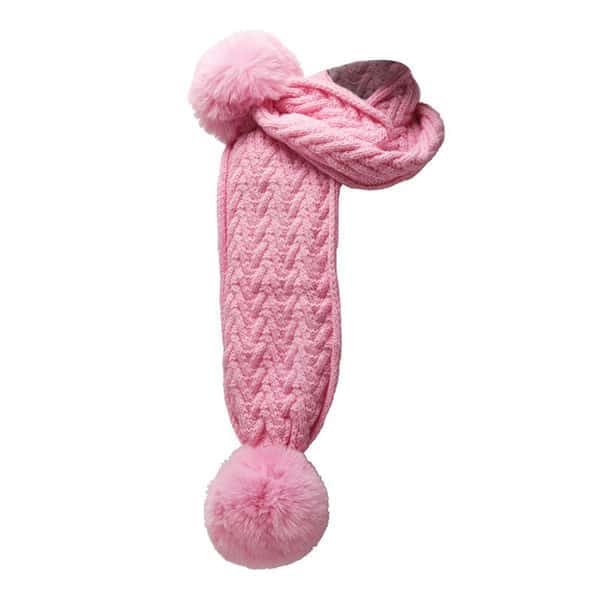 Soft Touch Βρεφικό Κασκόλ Pom Pom Pink