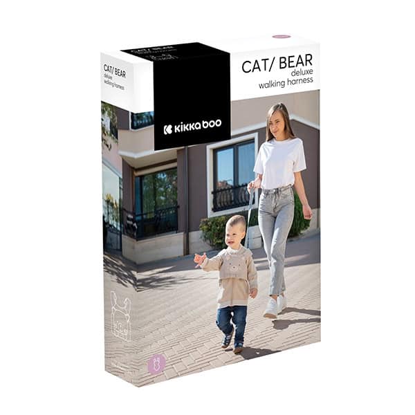 Kikkaboo Ζώνη Περιπάτου Harness Cat Grey