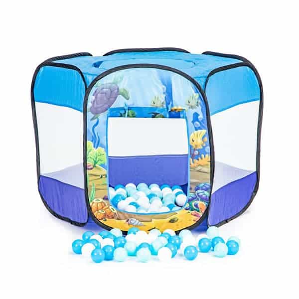 iPLAY Αναδιπλούμενο Παιδικό Πάρκο με 100 μπάλες Blue