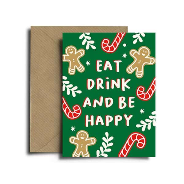 Spread The Magic Ευχετήρια Κάρτα EAT,DRINK, HAPPY