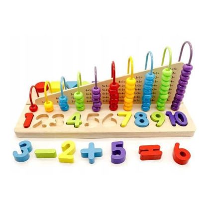 Ecotoys Ξύλινο Εκπαιδευτικό παιχνίδι, άβακας