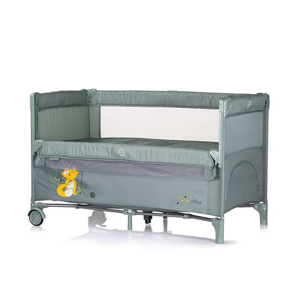 Chipolino Relax Παρκοκρέβατο με Ανοιγόμενη Πλευρά Basil Green