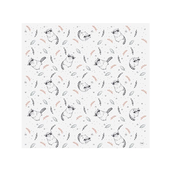 Ceba Baby Χαλάκι PVC Για Καρέκλα Φαγητού Less Mess Mat Raccoon