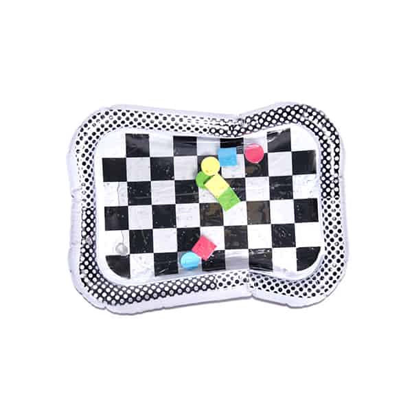 Εκπαιδευτικό στρωματάκι νερού για μωρά Checker Black White