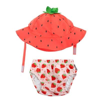 Zoocchini Σετ Μαγιό και Καπέλο UPF50+ Strawberry 12-24μ
