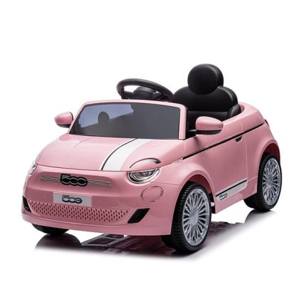 FIAT 500 12V Ηλεκτροκίνητο Παιδικό Αυτοκίνητο με Χειριστήριο 3+ ετών Ροζ