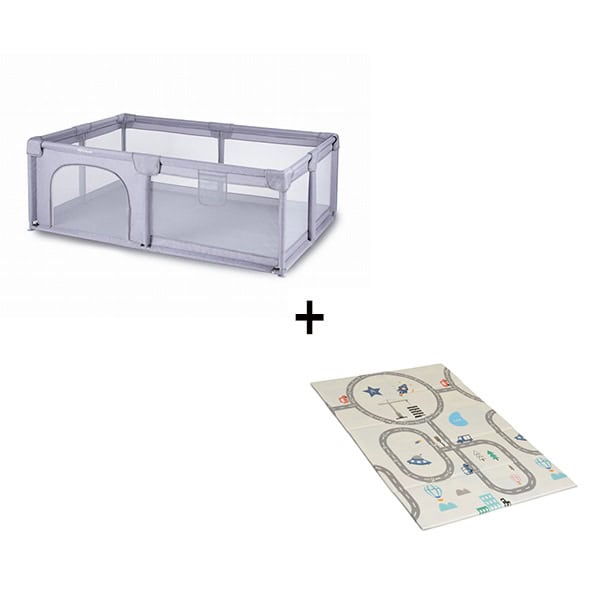 Kidwell Fanko Playpen Πάρκο Μεγάλο XL 120x180cm + Αφρώδες Χαλάκι 2 Όψεων