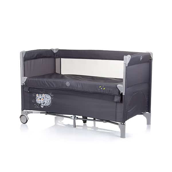 Chipolino Relax Παρκοκρέβατο με Ανοιγόμενη Πλευρά Anthracite