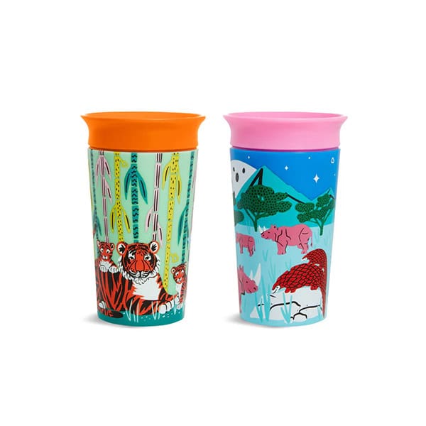 Munchkin Miracle Wildlove 360 Κύπελο Sippy 266ml 2pack Tiger - Rhino