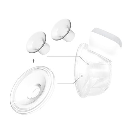 BabyOno Ανταλλακτικά για φορητό θήλαστρο Shelly Hands Free χωνί σιλικόνης και σετ χοάνες