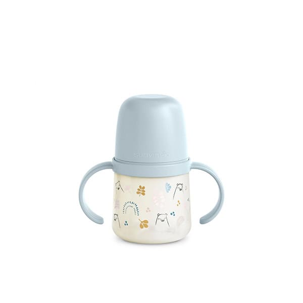 Suavinex Μπουκάλι Εκπαιδευτικό με λαβές 150ml +6μ BEAR Blue