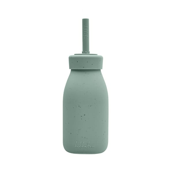 KikkaBoo Μπουκάλι Σιλικόνης Με Καλαμάκι 200ml Sage