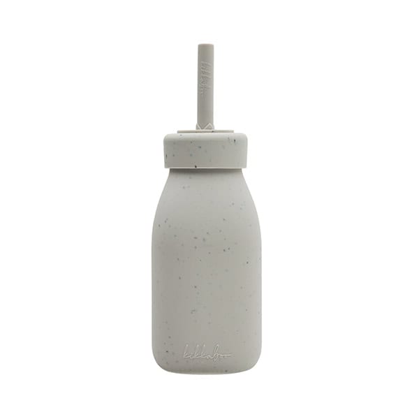 KikkaBoo Μπουκάλι Σιλικόνης Με Καλαμάκι 200ml Sand