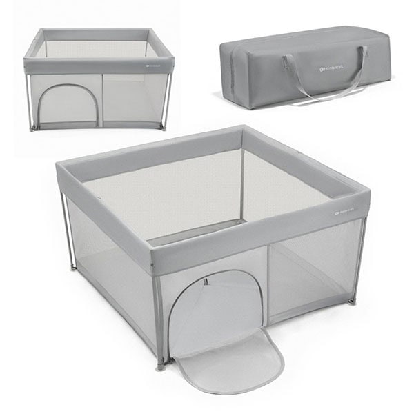 Kinderkraft Ziki Πτυσσόμενο Πάρκο 126.5χ126.5cm Grey