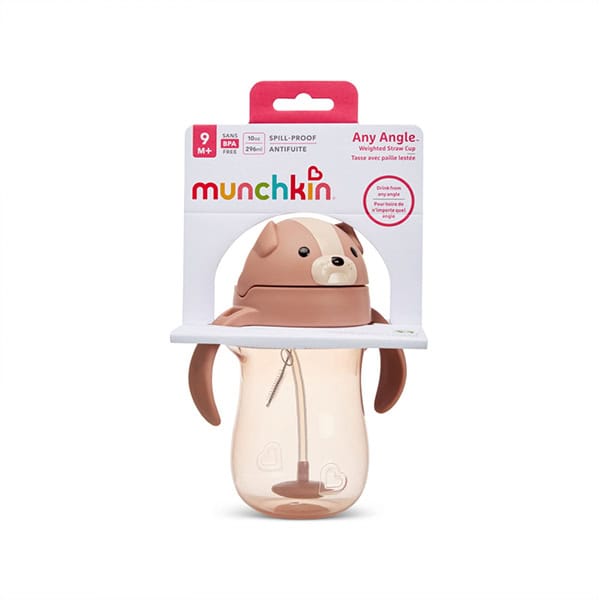 Munchkin Εκπαιδευτικό Παγουρι Με Καλαμάκι Και Βαρίδιο Tip & Sip Dog