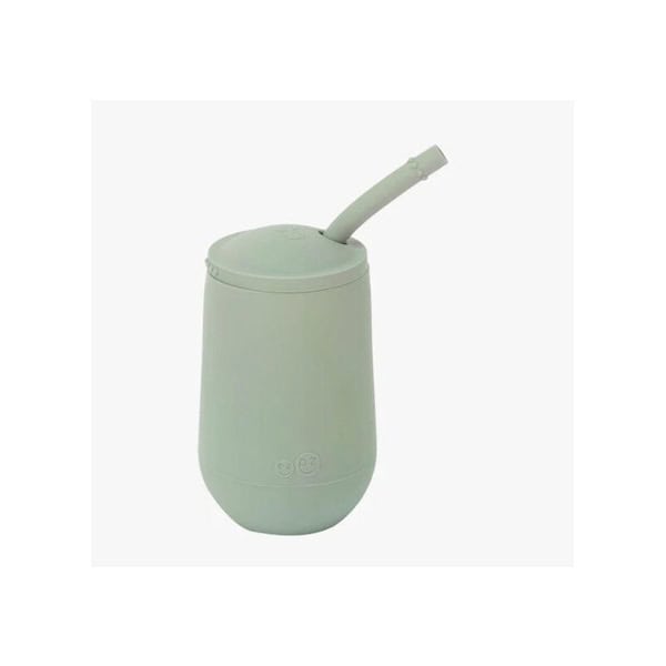 Ezpz Εκπαιδευτικό ποτήρι 24+ μηνών HappyCup + καλαμάκι Sage